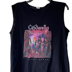 Cinderella Night Songs Black Sleeveless T Shirt Medium Men’s
